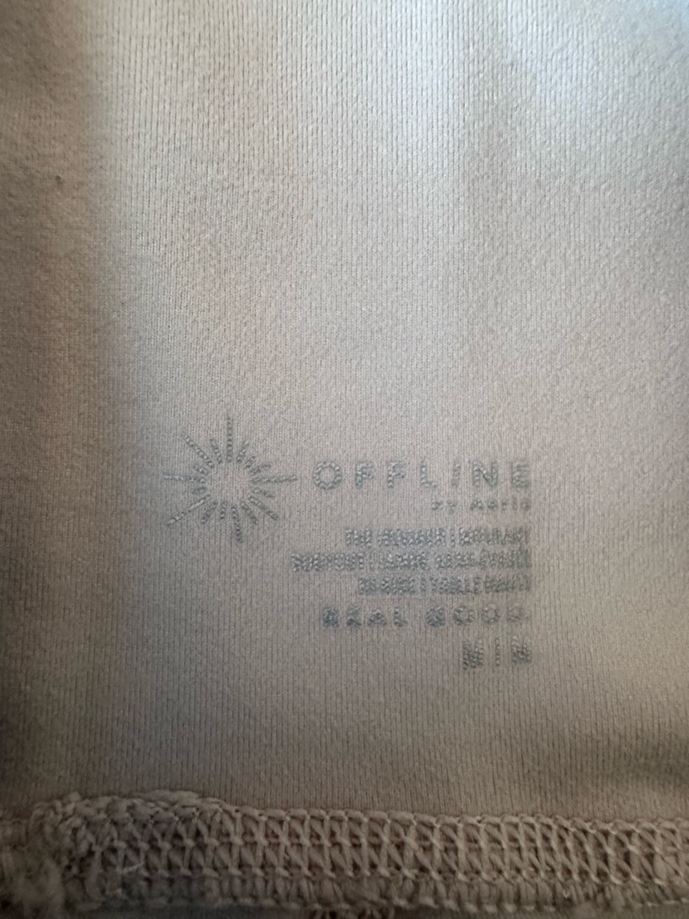 OFFLINE by Aerie Flare Leggings Womens M Ivory High Rise Yoga Pants Pockets - Picture 6 of 12